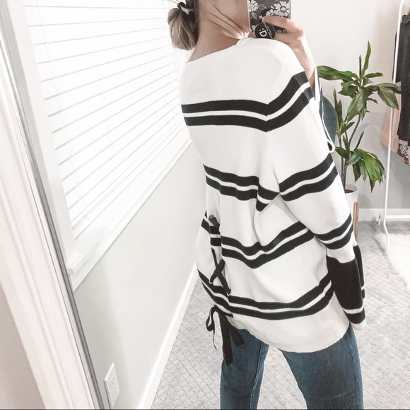 anthology Sweaters - Stitch Fix Anthology striped bell sleeve sweater